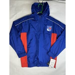NWT NHL Apparel Youth Size M (8) New York Rangers Windbreaker w/ Hood - MSRP $50